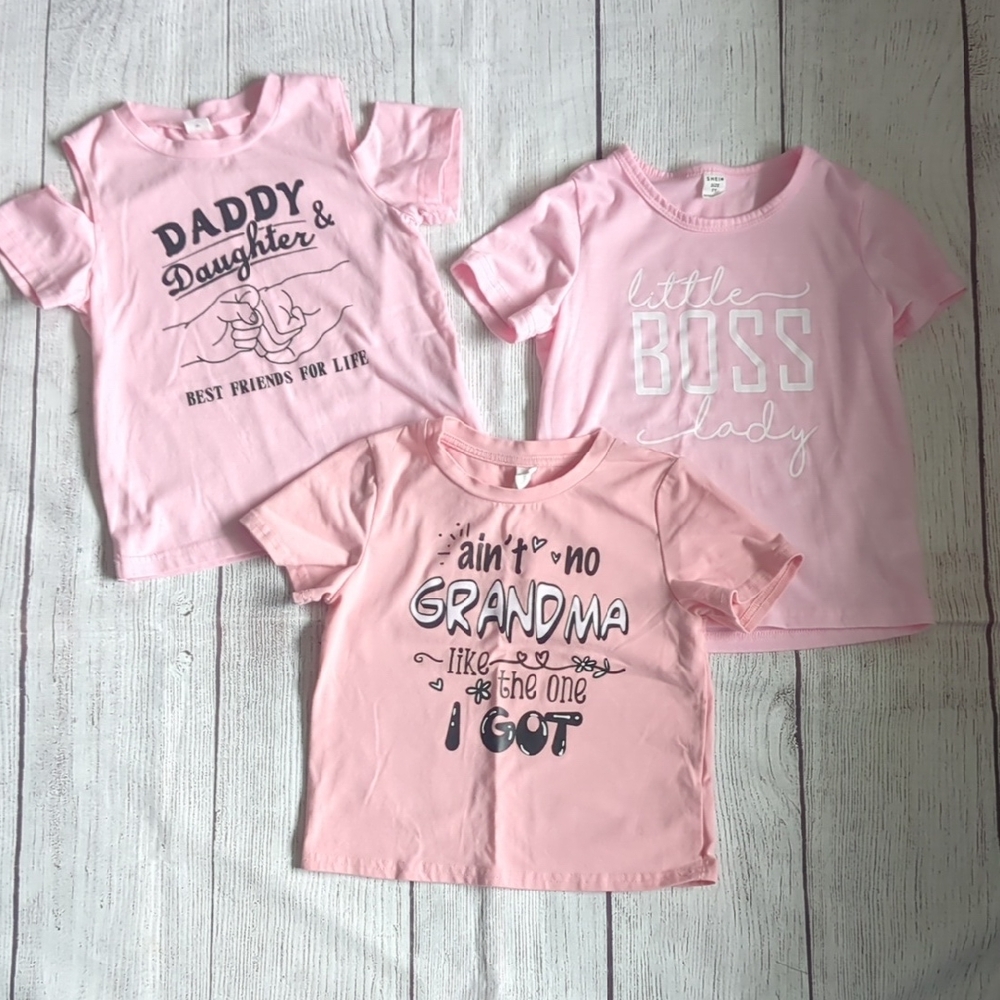 Set of Pink Graphic T-Shirts